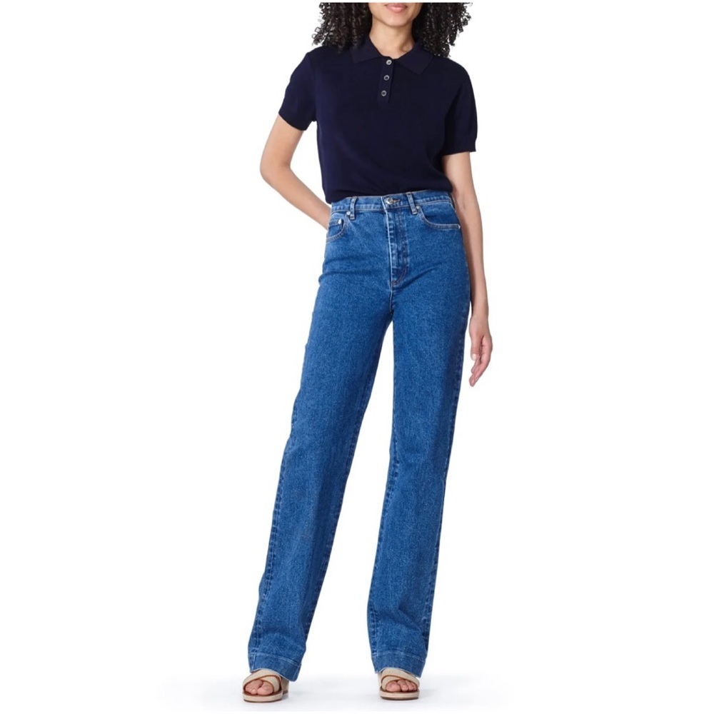 A.P.C. Spring High Rise Straight Leg Jeans Blue Denim Sz 24 - Picture 16 of 16